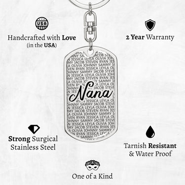 Grandkids Keychain - Love You This Much